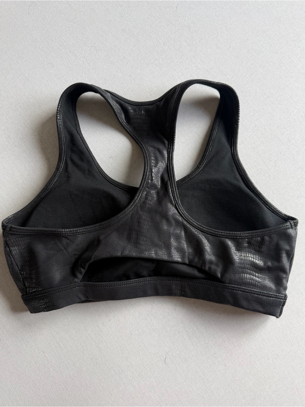 Bombshell Black Croc Embossed Set | Sports Bra M + Leggings S - Picture 3 of 6
